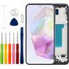 Duotipa Display TFT da 6,6 per Samsung Galaxy A35 5G SM-A356 (nero con cornice), display LCD touchscreen, montaggio con kit di strumenti di riparazione (no Fingerprint)