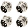 LT Easiyl 4 connettori maschio CB radio HAM per microfono a 4 pin, adattatori di ricambio compatibili con Cobra Midland