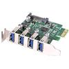 cablecc - Scheda di espansione PCI Express, hub con 4 porte USB, per scheda madre, 4 porte USB 3.0, 5 Gbps, basso profilo
