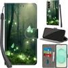 Haninsuze Cover per Samsung Galaxy S25 Plus Custodia Cover Pelle Libro Portafoglio con Porta Carte Magnetica Protezione Antiurto Cuoio Flip Case Custodia, Farfalla