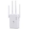 HISUEKIG Ripetitore WiFi, Amplificatore WLAN di Segnale Extender per Casa con 4 Antenne Ad Alto Guadagno, Dual Band 5GHz e 2.4GHz, Wifi Extender Potente con Plug & Play LAN WAN Porta, Bianco
