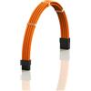 LINKUP - AVA 30cm PCI-e 8 (6+2) pin GPU Cavo di Prolunga per PC Personalizzato con Guaina Intrecciata per Alimentatore PSU con Pettini┃Design Robusto e Rigido┃Confezione Singola┃300mm - Arancione