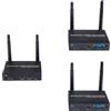 EXVIST Trasmettitore HDMI wireless con 2 ricevitori e uscita VGA, 1080P@60FPS, H.265, lunga portata 656 piedi, supporto IR, streaming da PC, laptop, PS4, HDTV o proiettore