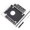 RGBS - Adattatore per secondo hard drive HDD SATA con alloggiamento unità ottica CD/DVD-ROM universale per laptop da 12,7 mm