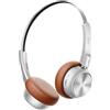 iKF R1 Cuffie Retrò Wireless On Ear, Vintage con Modalità Multiple Cuffie Bluetooth, HiFi Stereo, 60 Ore Di Riproduzione, ENC con microfono, Auricolare Morbido e Leggero Connessione Doppia(Abbronzato)