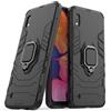 MaiJin LuluMain Compatibile con Galaxy A10 Cover, Custodia Armor Anello Cavalletto (Funziona con Il Supporto Magnetico per Auto) Case Paraurti per Samsung Galaxy A10 (Nero)