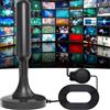 atibi Antenna TV digitale per interni con segnale forte, raggio di oltre 460 km, antenna per Smart TV, supporto esterno radio VHF/UHF/DAB/4K/1080P (HD01)
