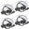 HYSHIKRA Auricolari Radio Sound Tube - Jack 2 Pin - PTT con Microfono - Trasparenti con Clip di Tenuta - Cuffie Auricolari Compatibili con Kenwood Baofeng UV5R Radio Bidirezionale (4 pezzi)