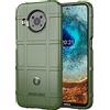 GIOPUEY Cover per Nokia X10/X20, Materiale TPU Case [Armatura] Anti-Caduta Custodia per Cellulare [Resistente all'Usura] [Slittata] [Anti Impronta Digitale] - Verde