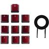 SHEAWA 10 copritasti di ricambio per tastiere meccaniche Corsair K70 K65 K95 G710 RGB Strafe (rosso)