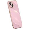 RankOne La Custodia del Telefono è Adatta per Smartphone, Compatible with iPhone 15 (6.1 Inches), Case per Cellulare in Silicone con Telaio Galvanico - Viola