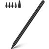 DARLYOR Penna Stilo per iPad 2018-2022, DARLYOR Stilo dell'iPad 2a Generazione con Rifiuto di Palmo, Sensibile all'inclinazione, Pennino Magnetico per iPad 6/7/8/9/10/Air 3/4/5/Mini 5/6/Pro 11/Pro12.9-Nero