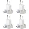 GERUI 4 adattatori AC, spina europea, caricatore da viaggio, connettore di ricambio per iPod, iPhone, iPad, tablet, MacBook AC (bianco)