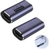 Cyiamku 2 adattatori USB C femmina a femmina, accoppiatore USB C 4.0 40 Gbps 100 W, connettore USB C per PC Laptop Tablet Telefono TV, trasferimento dati veloce e ricarica rapida 8K OTG
