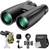 K&F Concept Binocolo Professionale 12*50 HD, Potente con Prisma BAK4 e Obiettivo FMC, Cannocchiale con Adattatore per Cellulare e Treppiede, Portatile per Osservazione Uccelli, Nero