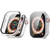 TINGYR 2 Pezzi Cover Compatibile con Apple Watch Series 10 46mm, PC + Vetro Temperato per Proteggere lo Schermo, Anticaduta, Custodia Compatibile con Apple Watch Series 10 46mm.
