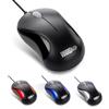 SOONGO Computer Mini USB Wired Optical Mouse Portable for Laptop, Notebook, MacBook - Black