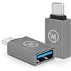Wicked Chili Adattatore USB-C OTG (2 Pezzi) Adatto per iPad PRO/Air USB Tipo C, MacBook PRO/Air, 2021/2020 / 2019/2018, Samsung Galaxy, Note, Surface Laptop/Book, Thunderbolt 3 a USB-A 3.0