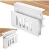 HAQIUHETO organizer scrivania ufficio Supporto Verticale Laptop da Scrivania,laptop stand, Salvaspazio supporto Macbook, Notebook, iPad e Altri Laptop Bianco