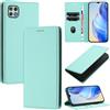 DENDICO Cover per Samsung Galaxy A22 5G, Custodia in PU Pelle Portafoglio con Blocco RFID, Chiusura Magnetica Cover per Samsung A22 5G, Verde