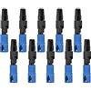 Yosoo Health Gear Connettore Fibra Ottica SC/UPC Monomodale Rapido, 10 | Terminazione rapida senza colla e lucidatura, Struttura aggraffatura, Adattatore ibrido per FTTH CATV Rete locale, SC Maschi