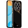 EASSGU [Telaio Elettrolitico Custodia per POCO X7 5G / Redmi Note 14 Pro 5G (6.67 Inches) Cover Protettiva in Morbido Silicone TPU - Nero