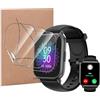 MEMELOKA Pellicola per RUIMEN H1 Smartwatch 1.85 Pollici, 3 Pezzi HD Antigraffio Pellicola Protettiva TPU Flessibile, Sensibile al Tatto e Senza Bolle con Cornice di Allineamento