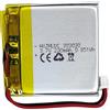 HXJNLDC Batteria ricaricabile al polimero di litio CC 3.7V 230mAh 303030, adatta per prodotti elettronici fai da te 3.7-5V con sostituzione della batteria a 2 fili incorporata e luci LED