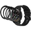 QZJinch 4 Pezzi Vetro Temperato Compatibile per Xiaomi Mi Watch,3D Copertura Totale,Ultra HD,Senza Bolle,Anti-Graffio，Installazione Facile，Compositi in PMMA