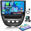 ETLFUCyber 8 Core 4G+64G Autoradio per Toyota Aygo/Peugeot 107/Citroen C1 2004-2014 con Senza Fili Carplay e Android Auto, 9 Pollici Android Stereo Auto con WiFi/GPS/Bluetooth 5.1/DPS Hi-Res/FM RDS