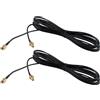 Futheda 2 Pezzi Cavo RP-SMA Maschio a RP-SMA Femmina Paratia RG174 Cavo Antenna Coassiale Prolunga WiFi 5m per Scheda Wireless Mini PCI Express PCIE Scheda di rete Adattatore WiFi Router WiFi