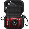 Lacdo Custodia per il trasporto della fotocamera per OM SYSTEM Tough TG-7 /OLYMPUS Tough TG-6 /TG-5 /TG-4 Digital Camera, EVA Borsa Protettiva Adatto per Batterie, Cavo USB, Scheda SD, Nero