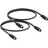 PNGKNYOCN Mini cavo DIN a 4 pin, confezione da 2 cavi di alimentazione DIN a 4 pin maschio-maschio per sistemi di videosorveglianza CCTV, apparecchiature audio e impianti audio per auto (0,5M/1,64FT)