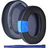 Adhiper WH-XB910N Cuscinetti auricolari, compatibili con Sony WH-XB910N Cuffie, cuscinetti auricolari in tessuto di seta ghiaccio (blu/gel)