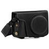 Megagear Mg1435 Panasonic Lumix DMC-TZ100, DC-TZ200 Ever Ready Custodia in Vera Pelle per Fotocamera con Tracolla, Nero