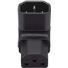 CY - Adattatore, spina IEC C14 a 90 gradi con angolo verso il basso, presa IEC C13, adattatore di prolunga di corrente, convertitore AC