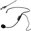 ASHATA Microfono Auricolare/Auricolare, Microfono XLR Mini a 3 Pin Connettore TA3F Microfono a condensatore Microfono con Auricolare per spettacoli, Polizia, Operatori telefonici, ECC.