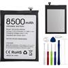 E-yiiviil Batteria di ricambio BAT20ZN1308500 8500 mAh/3,85 V, compatibile con Doogee S86/S86 Pro, con strumenti