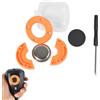UAYESOK Supporto magnetico per microfono radio CB Ham, supporto per microfono mobile, manopola rotonda con adesivo 3M, per radio President Kenwood Motorola Mobile Radio Mic bidirezionale (arancione,