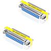 iYueMps Confezione da 2 adattatori DB25 di genere DB25 accoppiatore D-SUB 25 pin femmina a femmina RS232 25 pin adattatore porta di trasferimento dati