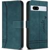 Bravoday Cover per Google Pixel 7A 5G, Flip Custodia in Pelle PU Portafoglio Custodia per Google Pixel 7A 5G, con Slot per Schede, Verde