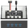 NFHK Cavo di collegamento NFHK 10 Gbps USB 3.1 Tipo-A HUB a 4 porte da pannello frontale a scheda madre Tipo-E 10 Gbps per vassoio CD-ROM da 5,25