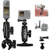 WEWOGA Moto Pesante-Dovere Manubrio Morsetto compatibile con DJI Osmo 360/Osmo Nano, 66 mm Magnetico Auto Supporto compatibile con Insta 360 X5-X, 360°Palla Capo Compatibile con GoPro 12-3 Camera Accessori