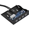 PUSOKEI Pannello Anteriore Floppy USB 2.0, HUB USB 2.0 da 9 Pin a 4 interfacce Floppy bay da 3,5 '', Adattatore per Pannello Frontale del PC