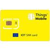 Things Mobile SIM Card IoT EUROPA Things Mobile con copertura globale e rete multi-operatore GSM/2G/3G/4G LTE, senza costi fissi, senza scadenza e tariffe competitive, con 10 € di credito incluso