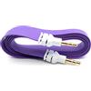 System-S Cavo audio 100 cm stereo AUX jack 3,5 mm maschio a maschio piatto in viola