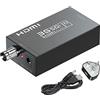 SHUITING Convertitore da SDI a HDMI, 1080p HD-SDI/3G-SDI/SD-SDI a HDMI Video Audio Converter, adattatore BNC a HDMI per proiettore SDI
