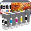 Oritdge PFI-120 PFI-121 - Cartuccia di ricambio per Canon PFI-120MBK PFI-120BK PFI-120C PFI-121M PFI-120Y ricambio per Canon ImagePrograf TM-250 TM-255 TM-350 TM-355