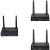 EXVIST 4K@30FPS Kit extender HDMI wireless con 2 ricevitori, codifica H.265, portata lunga 328 piedi, supporto IR, trasmettitore HDMI wireless per PC, laptop, PS4, YouTube, HDTV