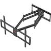 WHYFONE Supporto TV Parete da LED LCD 60 a 120 Pollici,Heavy-Duty XXL Staffa TV con Movimento Inclinabile ed Estendibile,Braccio TVs con Doppio Braccio Articolato Ultra Resistente 100kg VESA 900x600mm